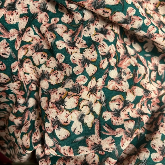 Floral Forever Green and Pink Floral Print Smocked Skater Dress - Picture 6 of 13